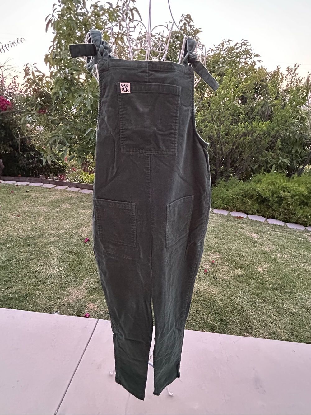 Lucy and Yak Los Dark Green corduroy Overalls